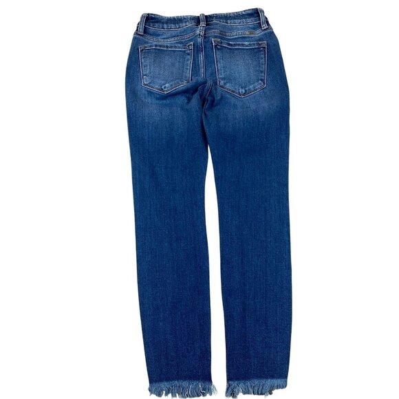 KanCan Womens Skinny Mid-Rise Jeans Size 25 Frayed Hem 211014 - Picture 2 of 16